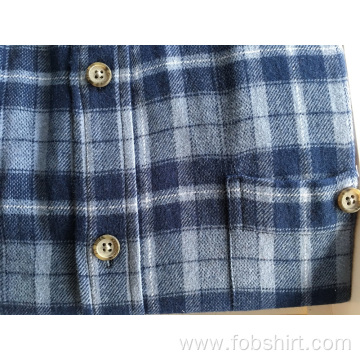 Men Business Flannel Fabric Shirt